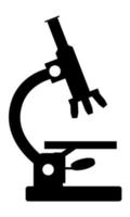 The microscope is isolated on a white background. Simple. Vector illustration