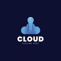 Water Cloud Logo Template vector