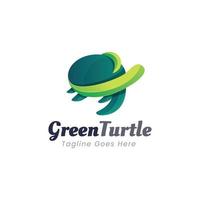 plantilla de logotipo de tortuga verde vector