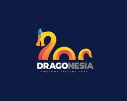 plantilla de logotipo de dragón vector