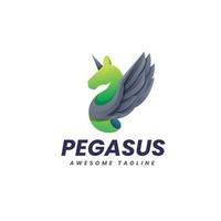 plantilla de logotipo de pegaso vector