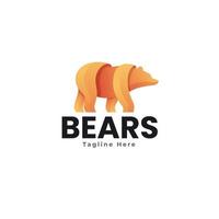 Colorful Bears Logo Template Design vector