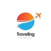 plantilla de logotipo de agencia de viajes vector