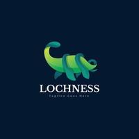 diseño de plantilla de logotipo de monstruo de lochness vector