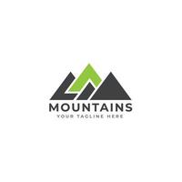 plantilla de logotipo de montañas vector