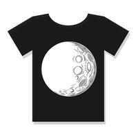 moon vector illustration t shirt design