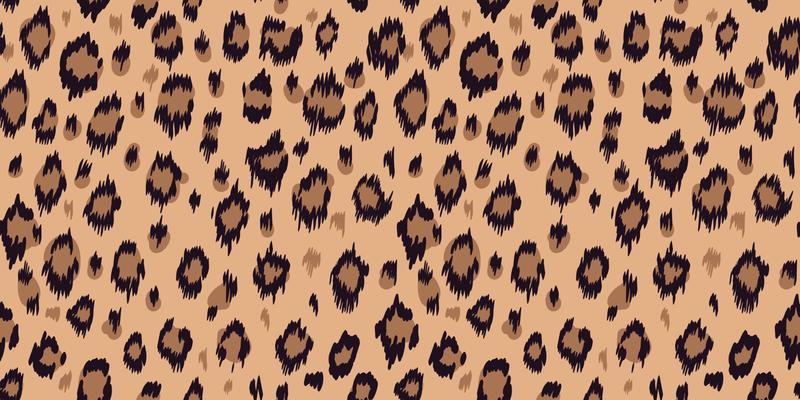 Leopard seamless pattern. Vector african background. Wild animal wallpaper.