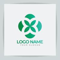 diseño de logotipo de hoja simple con fondo blanco y vector premium