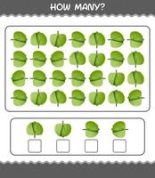 How many cartoon tomatillo. Counting game. Educational game for pre shool years kids and toddlers vector