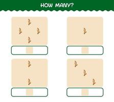 How many cartoon ginger. Counting game. Educational game for pre shool years kids and toddlers vector