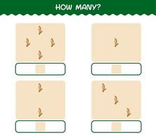 How many cartoon ginger. Counting game. Educational game for pre shool years kids and toddlers vector