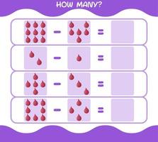 How many cartoon red onion. Counting game. Educational game for pre shool years kids and toddlers vector