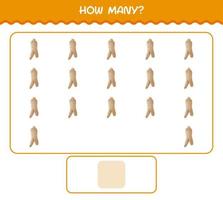 How many cartoon ginseng. Counting game. Educational game for pre shool years kids and toddlers vector