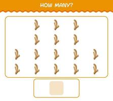 How many cartoon ginger. Counting game. Educational game for pre shool years kids and toddlers vector