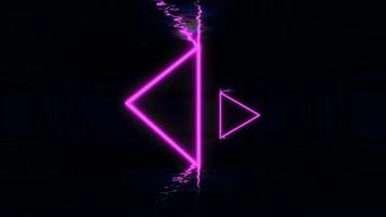 fundo de animação de triângulo dj neon video