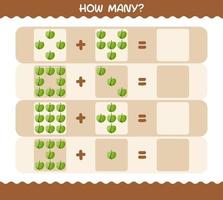 How many cartoon tomatillo. Counting game. Educational game for pre shool years kids and toddlers vector