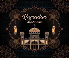 ramadán kareem estilo vintage vector