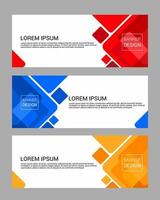 Abstract geometric banner design. Vector Background with geometric shapes. Banner template for web or social media