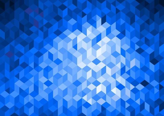 Abstract geometric background with triangle shape. Blue mosaic background. Geometric shape abstract pattern