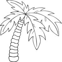 Vector palm hand-drawn, very simple palm in the style of doodle.