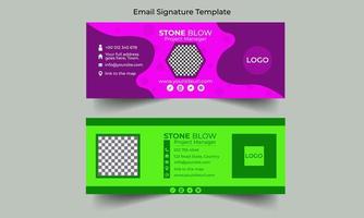 Email signature template. vector