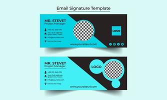 Email signature template. vector