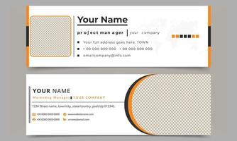 Email signature design. electronic email signature template or email footer