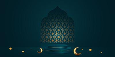 Ilustración de diseño de fondo de banner de ramadan kareem vector