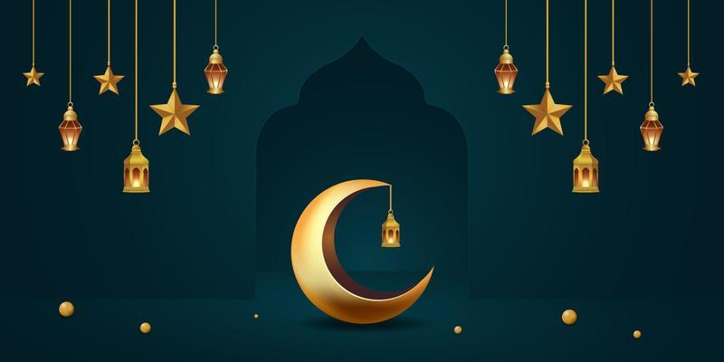 ramadan kareem banner background design illustration