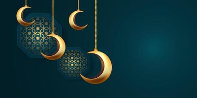 Ilustración de diseño de fondo de banner de ramadan kareem vector