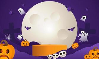 fondo de halloween para una fiesta y venta en la noche de halloween. banner de feliz halloween. vector