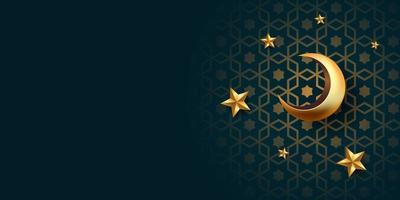 Ilustración de diseño de fondo de banner de ramadan kareem vector