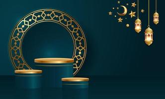 Ilustración de diseño de fondo de banner de ramadan kareem vector