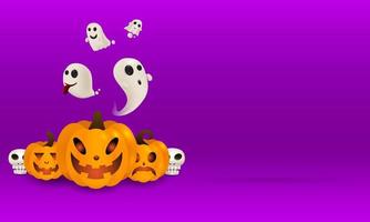 fondo de halloween para una fiesta y venta en la noche de halloween. banner de feliz halloween. vector