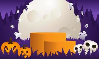 fondo de halloween para una fiesta y venta en la noche de halloween. banner de feliz halloween. vector