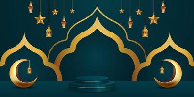 ramadan kareem banner background design illustration vector