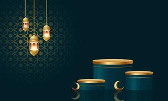 Ilustración de diseño de fondo de banner de ramadan kareem vector