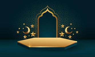 Ilustración de diseño de fondo de banner de ramadan kareem vector