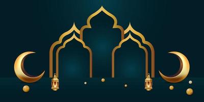 ramadan kareem banner background design illustration vector