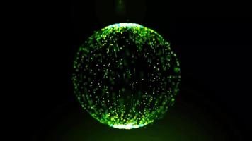 fundo de luz de animação de partículas verdes video