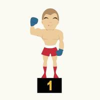 Boxing strong proffesionals fighting cartoon characters on isolated background vector