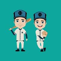 character sportman baseball illustration vector