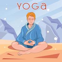 illustration of man doing asana for International Yoga Day on 21st June