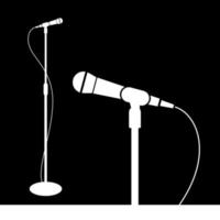 Icon microphone, illustration microphone, mic. Flat design, vector