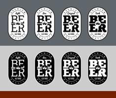 Beer Label Design black and white set light original live dark vector