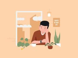 Need Coffee Illustration vector