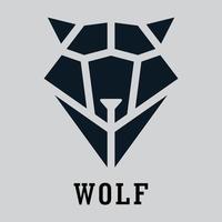 Wolf head geometric style. Polygonal triangular animal vector illustration