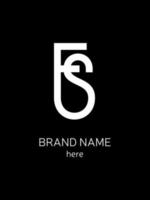 Stylish logo in fashion style letters FS or SF vector