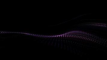 loop astratto particelle d'onda futuristiche per sfondo tecnologico video