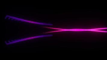 boucle de particules d'onde rose fluo rougeoyantes en maille video